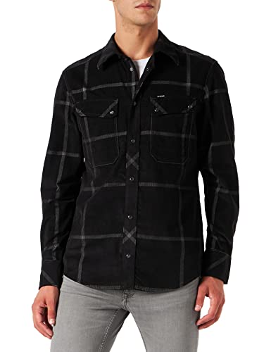 G-STAR RAW Męska koszula robocza typu slim, wielokolorowa, (dk Black Louis C549-D416), L