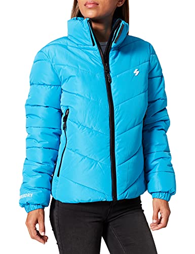 Superdry Damska kurtka z kapturem Non Hooded Sports Puffer, woda, XXS