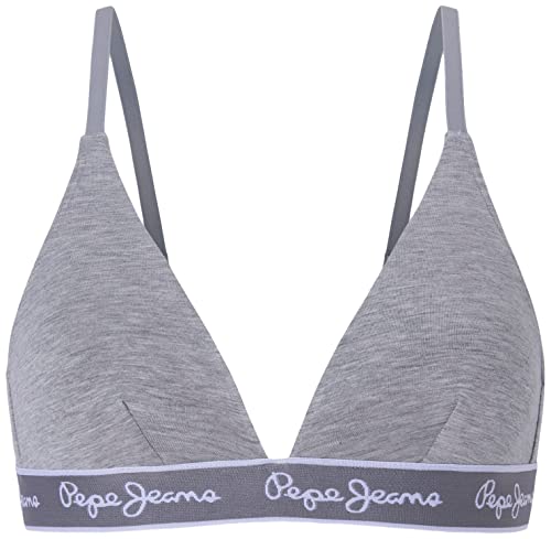 Pepe Jeans Damski biustonosz Pepe, szary Marl, L, Szary melanżowy, L