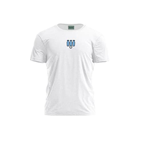 Bona Basics, Męski T-shirt z cyfrowym nadrukiem,% 100 bawełna, biały, na co dzień, męskie topy, rozmiar: XL, biały, XL