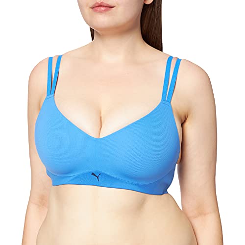 PUMA Biustonosz damski Medium Support Active Sports, niebieski, 80A-B