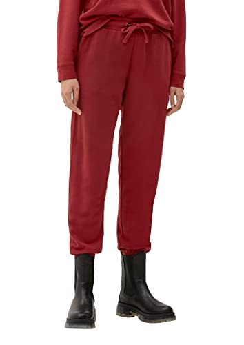 s.Oliver Damskie spodnie dresowe z lekkiego dresu, rubinowy czerwony, 32