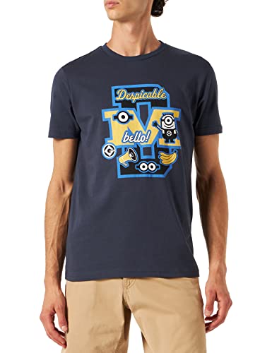 Springfield Męski T-shirt Minionki, granatowy, S, granatowy, S
