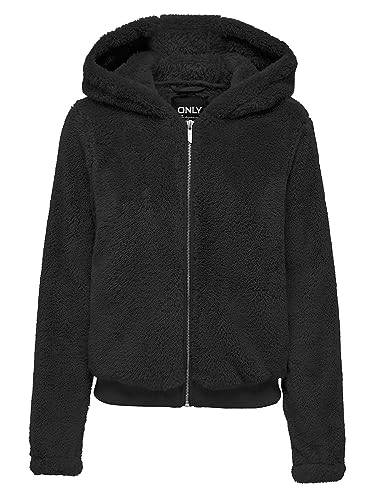 Bestseller A/S Damska kurtka ONLNEWANNA Contact Sherpa CC OTW, czarna, L, Schwarz, L