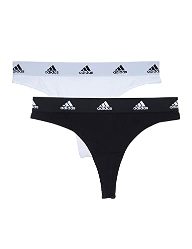 Adidas Sports Underwear Damskie majtki stringi, Czarny/średni szary wrzosowy, S
