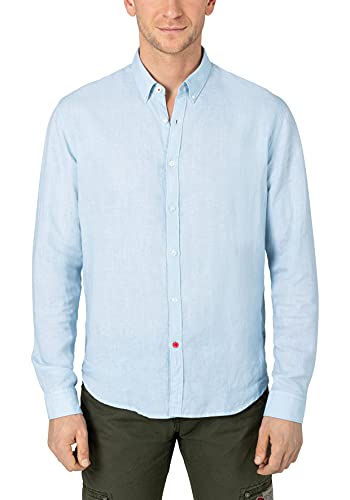 Timezone Męska koszula Soft Linen Basic Shirt, Frost Blue, 3XL