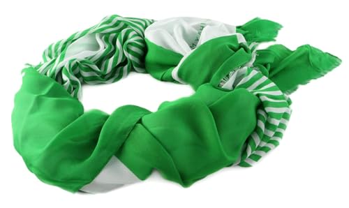 Tommy Hilfiger Szalik damski z flagą niezbędną, zielona mieszanka/biały, jeden rozmiar, Mieszanka zielona/biała, Rozmiar uniwersalny