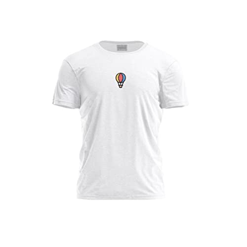Bona Basics, Męski T-shirt z cyfrowym nadrukiem,% 100 bawełna, biały, na co dzień, męskie topy, rozmiar: M, biały, M