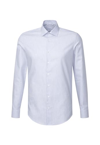 Seidensticker Męska koszula slim fit z długim rękawem, jasnoniebieski, 44