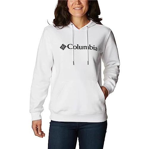 Columbia Logo damska bluza z kapturem logo, biały, M