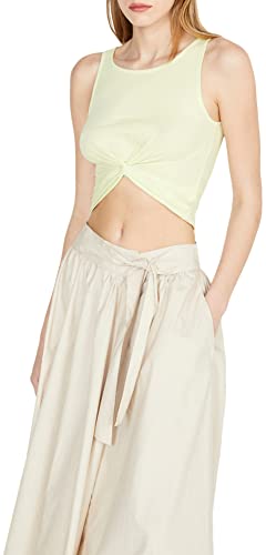 Sisley Damski top 3FPZLH00I T-shirt, żółty 3K0, M, żółty 3k0, M