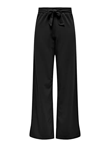 Bestseller A/S Damskie spodnie ONLPOPTRASH-Zoya Life Belt STR Pant PNT, czarne, LW / 32L, czarny, (L) W / 32L