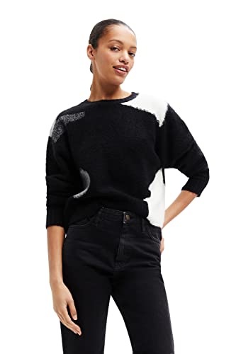 Desigual Women's Black JERS_MINA 2000 sweter damski, XL