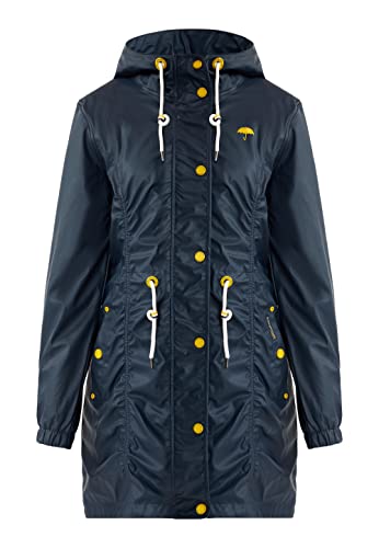 Schmuddelwedda Damski płaszcz przeciwdeszczowy incus 34328269, granatowy szary melanż, XS, granatowy szary melanż, XS