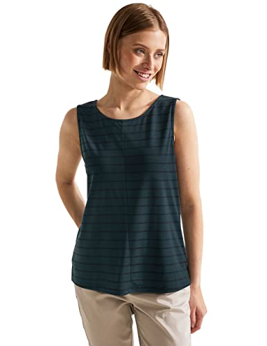 Street One Damski top letni w paski, Cool Vintage Green, 34