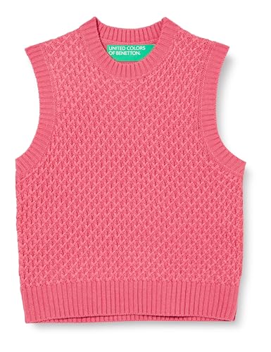 United Colors of Benetton Kamizelka damska sweter, Różowy Łosoś 11f, S