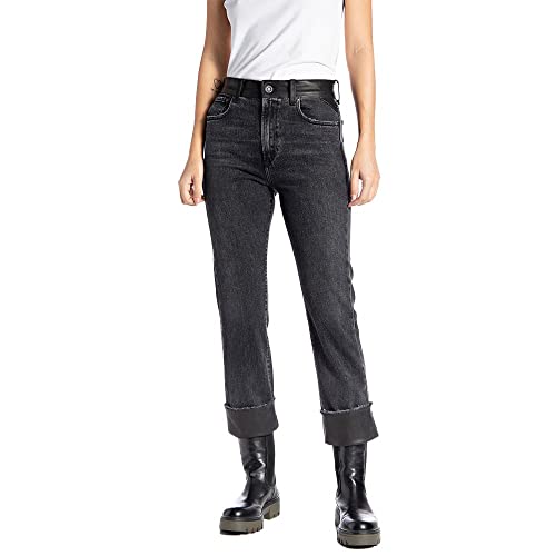 Replay jeansy damskie sharljn, 098 BLACK, 32W / 28L