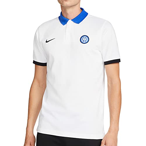 Nike Inter M NSW Polo Pq Cre męska koszulka polo z krótkim rękawem, biało-czarna, M, biały czarny, M