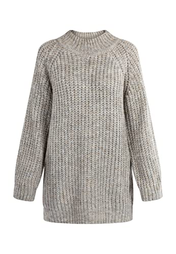 Jalene Damski sweter z dzianiny Oversize 81133409, szary, XS/S, szary, XS-S