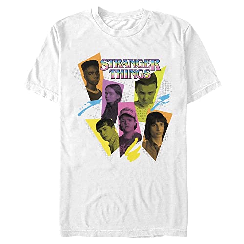 Stranger Things T-shirt męski Character Tones Short Sleeve, biały, S