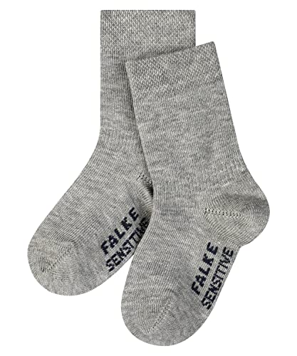 FALKE Uniseks - niemowlęta Skarpety Sensitive B SO Zrównoważona Bawełna bezuciskowe 1 Para, Szary (Light Grey 3400), 80-92 (12-18 miesiące)