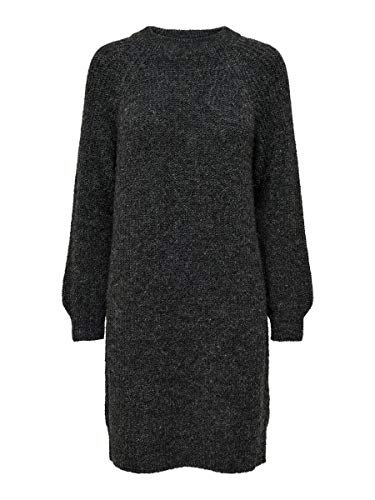 ONLY Sukienka damska Onlvannes L/S KNT, ciemnoszary melanż, S