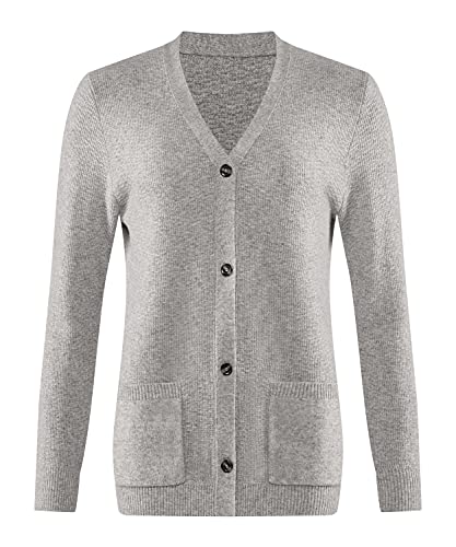 FALKE Damski kardigan sweter, jasnoszary melanż, S