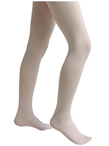 Conte elegant Dziewczęce welurowe eleganckie rajstopy dziecięce, biały, 116/122 cm