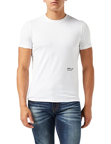 Replay T-shirt męski, 801 Off White, S