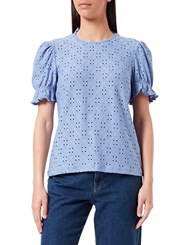 Vila VIKAWA S/S Flounce Top/SU-NOOS T-Shirt, English Manor, XL