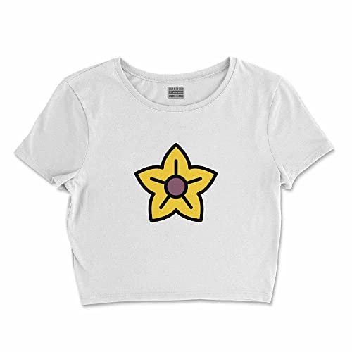 Bona Basics, Damski T-shirt basic, z nadrukiem cyfrowym, 100 bawełny, biały, swobodny, damski top, rozmiar: L, biały, L Krótki