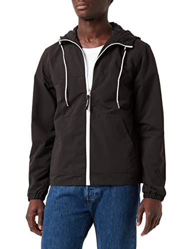 Jack & Jones Męska kurtka Jorluke wzmocniona, lekka, regularny krój, Czarny, L