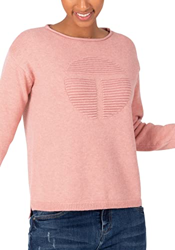 Timezone Damski sweter Fancy Knit, różowy beżowy melanż, L