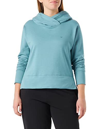 Trigema Damska bluza z kapturem 577905122, kolor trawy morskiej, XL, trawa morska., XL