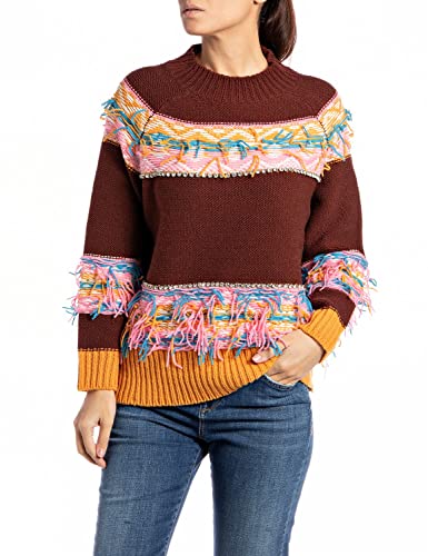 Replay Sweter damski, 010 Multicolour, XS