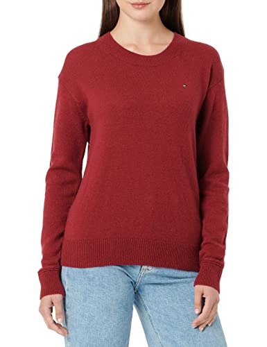 Tommy Hilfiger Sweter damski Softwool C-nk, Czerwony, XXS