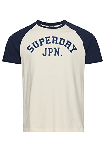 Superdry Vintage Gym ATH Raglan tee Koszula męska, Lauren Navy/Winter Cream, M