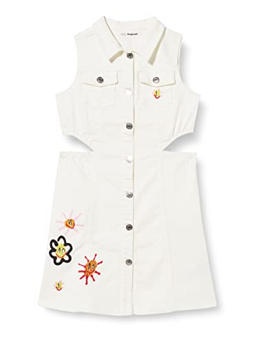 Desigual Sukienka dziewczęca, biały, 4 Lata
