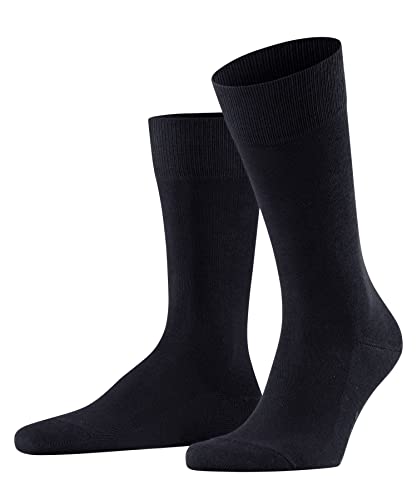 FALKE Mężczyźni Skarpety Family M SO Zrównoważona Bawełna jednokolorowe 1 Para, Niebieski (Dark Navy 6375), 43-46
