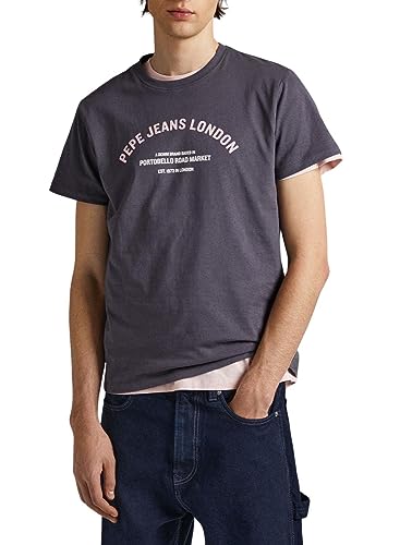 Pepe Jeans Koszulka męska Waddon, Szary (Thunder), XL
