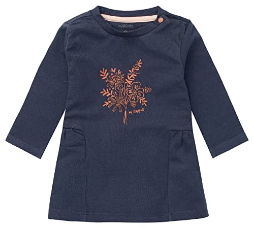 Noppies Baby Dziewczęca sukienka z długim rękawem Abilene sukienka dziecięca, Blue Nights - P609, 50 cm