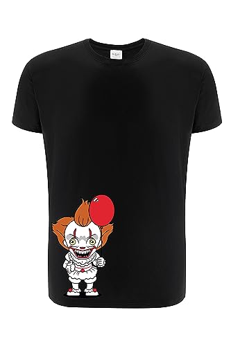 ERT GROUP oryginalny i oficjalnie licencjonowany horror czarny T-shirt męski wzór It 007, dwustronny nadruk rozmiar M, It 007 Czarny 2, M