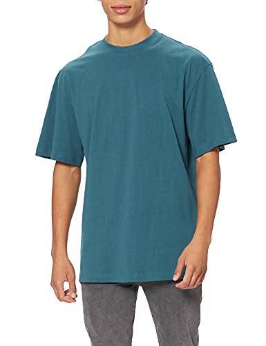 Urban Classics Męski t-shirt bawełniany Tall Tee, okrągły dekolt, dostępny w ponad 20 kolorach, jednokolorowy, rozmiar S do 6XL, morski, S