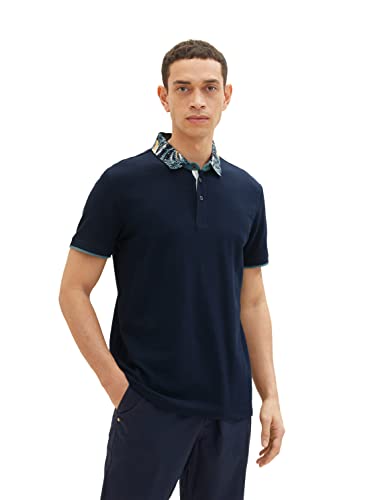 TOM TAILOR Męska koszulka polo 1035632, 10668-Sky Captain Blue, L, 10668 - Sky Captain Blue, L