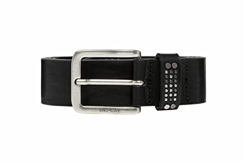 Replay Pasek męski AM2660, 098 czarny, 95, 098 BLACK
