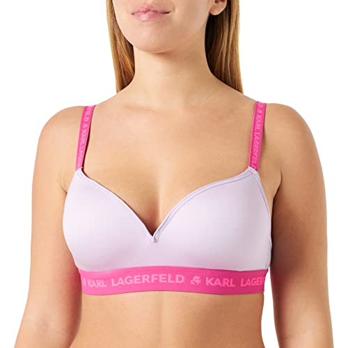 KARL LAGERFELD Kobiety Biustonosz Usztywniany Karl Logo, Pastelowa Lila, M