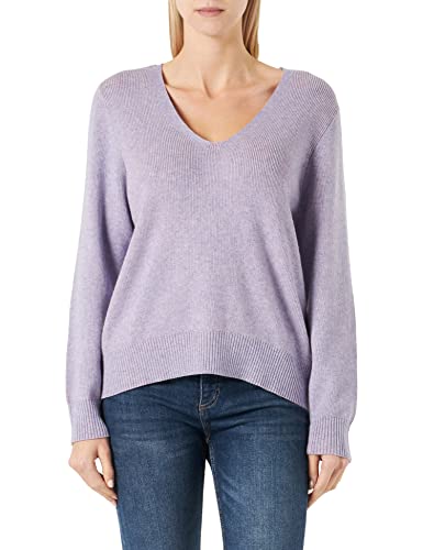 Bestseller A/S Damski sweter z dzianiny VIRIL Multi V-Neck L/S Knit TOP-NOOS, Sweet Lavender/Detail:W. Pale Mauve, S, Sweet Lavender/Detail:w. Pale Mauve, S