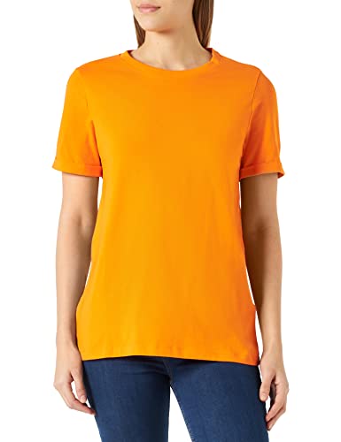 Bestseller A/S Damska koszulka MLNEWEVA SS JRS TOP z krótkim rękawem, pomarańczowa, L, pomarańczowy (vibrant orange), L