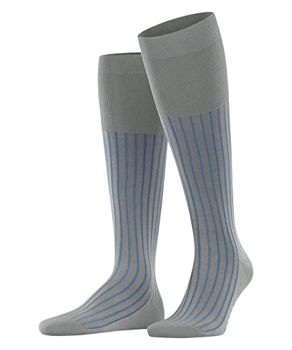 FALKE Mężczyźni Podkolanówki Shadow M KH Bawełna długie z wzorem 1 Para, Szary (Lunar 3225), 41-42