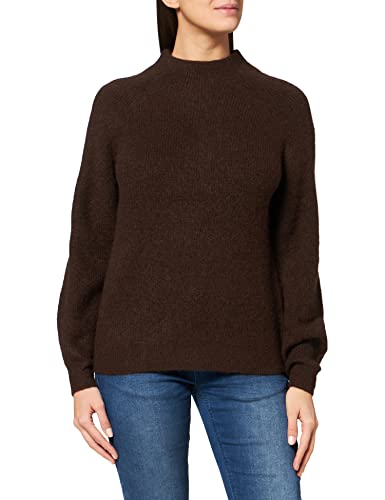 TOM TAILOR Damski Sweter ze stójką 1028972, 28343 - Java Dark Brown Melange, S